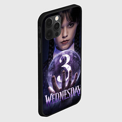 Чехол для iPhone 12 Pro Max Уэнсдэй и вещь с хрустальным шаром, цвет: 3D-черный — фото 2