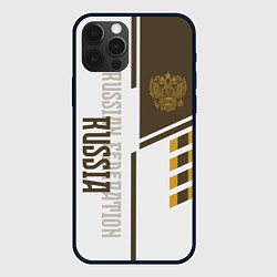 Чехол для iPhone 12 Pro Max Герб России, цвет: 3D-черный