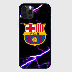 Чехол для iPhone 12 Pro Max Barcelona neon storm, цвет: 3D-черный