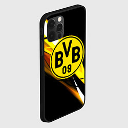 Чехол для iPhone 12 Pro Max Borussia спортивная геометрия, цвет: 3D-черный — фото 2