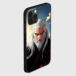 Чехол для iPhone 12 Pro Max Ведьмак стиль аниме, цвет: 3D-черный — фото 2