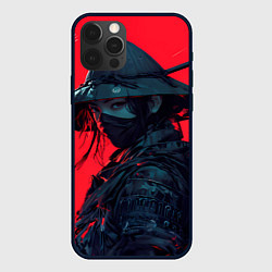 Чехол для iPhone 12 Pro Max Девушка самурай, цвет: 3D-черный