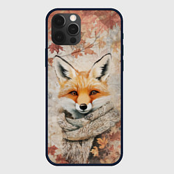 Чехол для iPhone 12 Pro Max Лис в шерстяном шарфе, цвет: 3D-черный