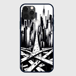 Чехол для iPhone 12 Pro Max American metropolis, цвет: 3D-черный