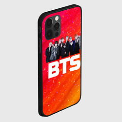 Чехол для iPhone 12 Pro Max BTS блестящий фон, цвет: 3D-черный — фото 2