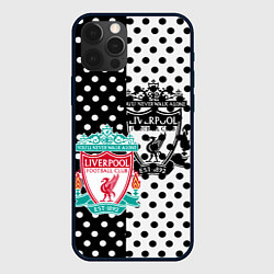 Чехол для iPhone 12 Pro Max Liverpool черно белые точки, цвет: 3D-черный