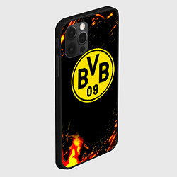 Чехол для iPhone 12 Pro Max Borussia огненные краски, цвет: 3D-черный — фото 2