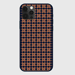 Чехол для iPhone 12 Pro Max Паттерн с крестиками, цвет: 3D-черный