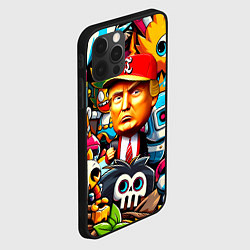Чехол для iPhone 12 Pro Max Дональд Трамп в компании мультяшных персонажей, цвет: 3D-черный — фото 2