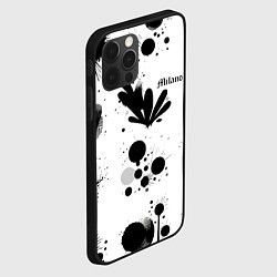Чехол для iPhone 12 Pro Max Растительный паттерн и кляксы - Милан, цвет: 3D-черный — фото 2