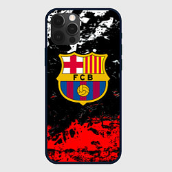 Чехол для iPhone 12 Pro Max Barcelona красно белые краски, цвет: 3D-черный