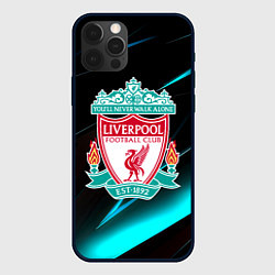 Чехол iPhone 12 Pro Max Liverpool neon stripes