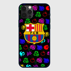 Чехол для iPhone 12 Pro Max Barcelona neon games logo, цвет: 3D-черный