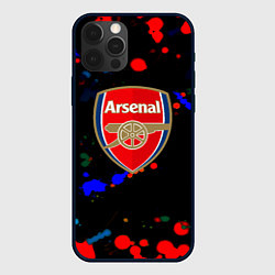 Чехол для iPhone 12 Pro Max Arsenal неоновые брызги красок, цвет: 3D-черный