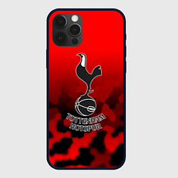 Чехол для iPhone 12 Pro Max Тоттенхэм Хотспур камуфляж красный, цвет: 3D-черный