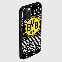 Чехол для iPhone 12 Pro Max Borussia x fortnite pattern, цвет: 3D-черный — фото 2