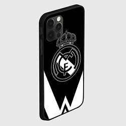 Чехол для iPhone 12 Pro Max Real Madrid геометрия спорт, цвет: 3D-черный — фото 2