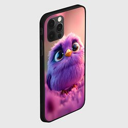 Чехол для iPhone 12 Pro Max Фиолетовая птичка, цвет: 3D-черный — фото 2