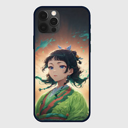 Чехол для iPhone 12 Pro Max Маомао на фоне облаков, цвет: 3D-черный