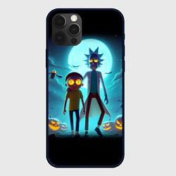 Чехол iPhone 12 Pro Max Рик и Морти в ночь на хэллоуин