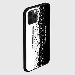 Чехол для iPhone 12 Pro Max Камень и вода черно-белый арт, цвет: 3D-черный — фото 2