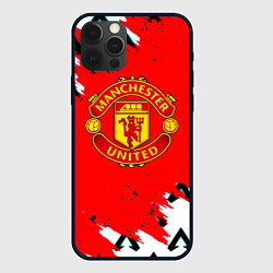Чехол iPhone 12 Pro Max Манчестер Юнайтед символы краски