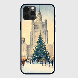 Чехол iPhone 12 Pro Max Москва новогодняя елка