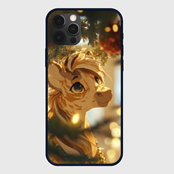 Чехол iPhone 12 Pro Max Лошадка любуется елочным шаром