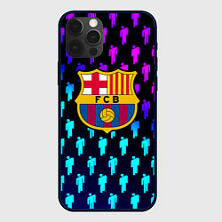 Чехол iPhone 12 Pro Max Barcelona люди градиент неон