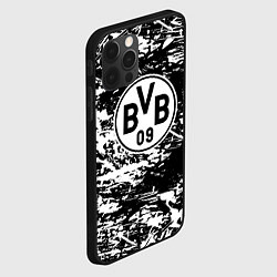 Чехол для iPhone 12 Pro Max Боруссиа белые краски, цвет: 3D-черный — фото 2