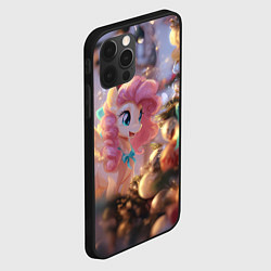 Чехол для iPhone 12 Pro Max Милая новогодняя лошадка с крыльями, цвет: 3D-черный — фото 2