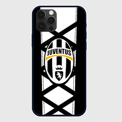 Чехол iPhone 12 Pro Max Ювентус геометрия полосы линии