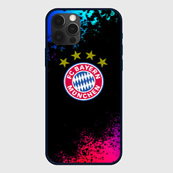 Чехол iPhone 12 Pro Max Бавария Мюнхен краски неон градиент