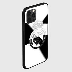 Чехол для iPhone 12 Pro Max Реал Мадрид геометрия полосы, цвет: 3D-черный — фото 2