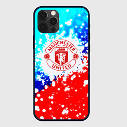 Чехол iPhone 12 Pro Max Манчестер Юнайтед неон