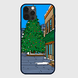 Чехол iPhone 12 Pro Max Мультяшный новогодний двор