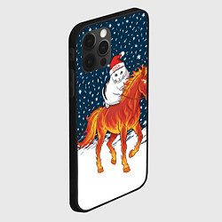 Чехол для iPhone 12 Pro Max Кот Бендер и огненный конь - 2026, цвет: 3D-черный — фото 2