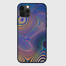 Чехол для iPhone 12 Pro Max Абстрактная рябь, цвет: 3D-черный