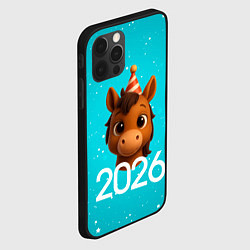 Чехол для iPhone 12 Pro Max Голова лошадки, цвет: 3D-черный — фото 2