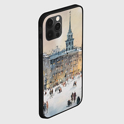 Чехол для iPhone 12 Pro Max Снежный зимний Питер, цвет: 3D-черный — фото 2