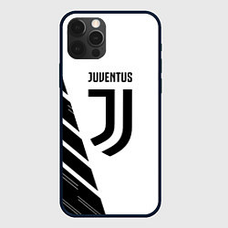 Чехол iPhone 12 Pro Max Ювентус полосы геометрия текстура