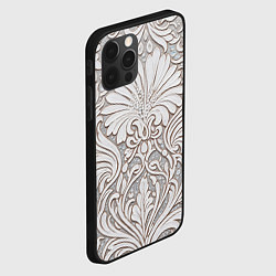 Чехол для iPhone 12 Pro Max Вензельные цветы, цвет: 3D-черный — фото 2