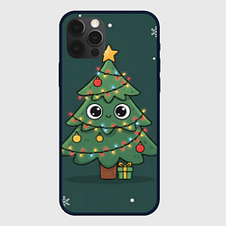 Чехол iPhone 12 Pro Max Новогодняя елочка с огоньками