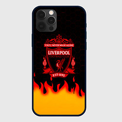 Чехол для iPhone 12 Pro Max Liverpool огонь спорт, цвет: 3D-черный