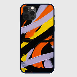 Чехол iPhone 12 Pro Max Полоски краски абстракция