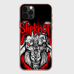 Чехол для iPhone 12 Pro Max Slipknot, цвет: 3D-светло-розовый