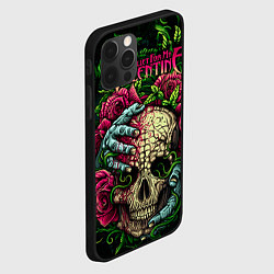Чехол для iPhone 12 Pro Max BFMV: Roses Skull, цвет: 3D-черный — фото 2