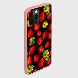 Чехол для iPhone 12 Pro Max Клубничка, цвет: 3D-светло-розовый — фото 2