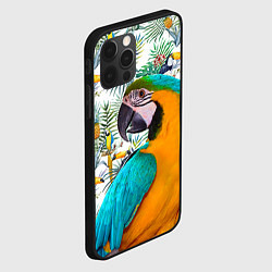 Чехол для iPhone 12 Pro Max Летний попугай, цвет: 3D-черный — фото 2