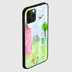 Чехол для iPhone 12 Pro Max Детские рисунки, цвет: 3D-черный — фото 2